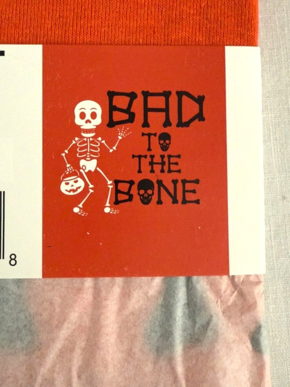 Skeleton Graphic Halloween Tee Sz 2XL Bad To The Bone Orange Shirt - Picture 6 of 9